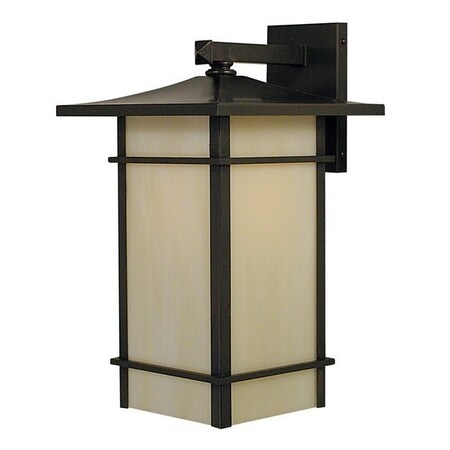 Arroyo Craftsman 7" Katsura Wall Mount With Toshi Overlay, Raw Copper, Cream Glass KAB-7TSCR-RC